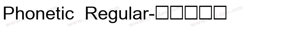 Phonetic Regular字体转换